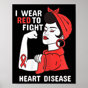 Poster Je Porte Du Rouge Pour Combattre Les Maladies Card