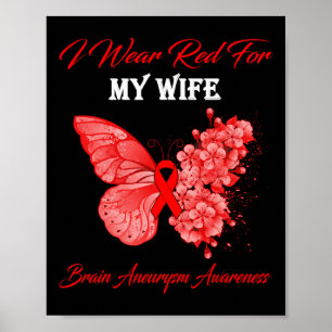 Poster Je Porte Du Rouge Pour Ma Femme Sensibilisation À