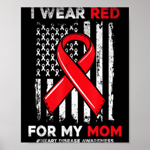 Poster Je Porte Du Rouge Pour Ma Mère Tsd Maladie Cardiaq
