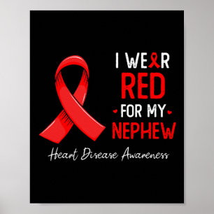 Poster Je Porte Du Rouge Pour Ma Sensibilisation Aux Mala