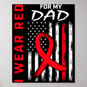 Poster Je Porte Du Rouge Pour Mon Père Sensibilisation à