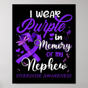 Poster Je Porte Du Violet En Mémoire De Mon Surdose Nephe