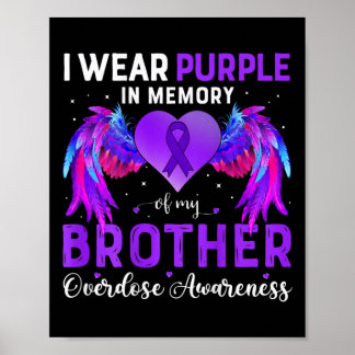 Poster Je porte du violet en mémoire du surdosage de mon 