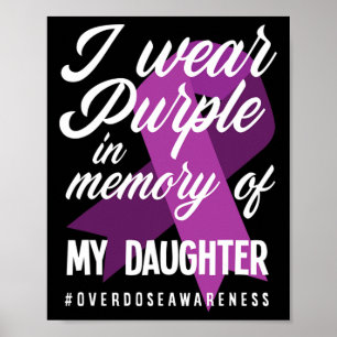 Poster Je Porte Du Violet En Mémoire Pour Ma Fille Surdos