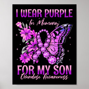 Poster Je Porte Du Violet En Mémoire Pour Mon Fils Surdos