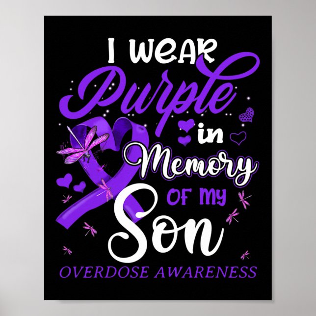 Poster Je Porte Du Violet En Mémoire Pour Mon Fils Surdos (Devant)