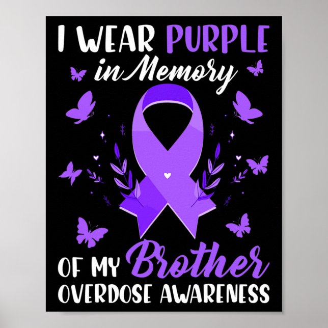 Poster Je Porte Du Violet En Mémoire Pour Mon Frère Surdo (Devant)