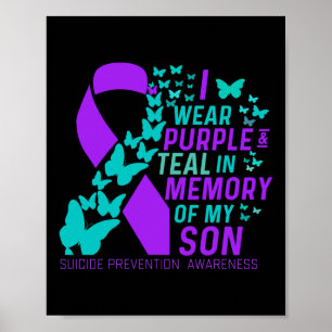 Poster Je Porte Du Violet Et Turquoise Pour Mon Fils Suic