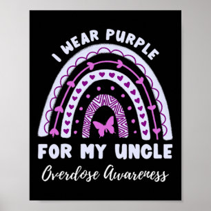 Poster Je Porte Du Violet Pour La Pluie De Sensibilisatio