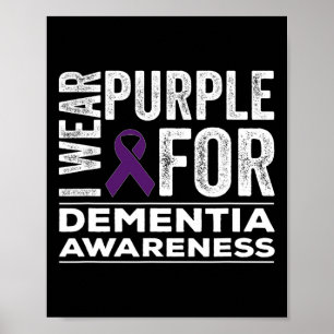 Poster Je porte du violet pour la sensibilisation à la dé