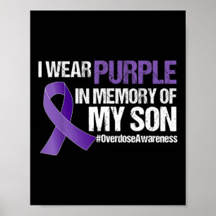 Poster Je Porte Du Violet Pour La Sensibilisation À La Su