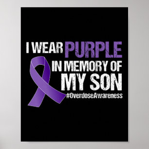Poster Je Porte Du Violet Pour La Sensibilisation À La Su