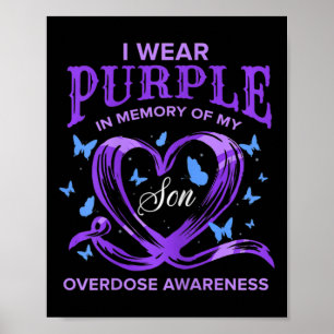 Poster Je Porte Du Violet Pour La Sensibilisation À La Su