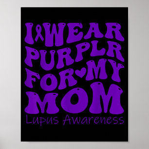 Poster Je porte du violet pour la sensibilisation au lupu