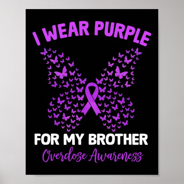 Poster Je Porte Du Violet Pour La Sensibilisation De Mon  (Devant)