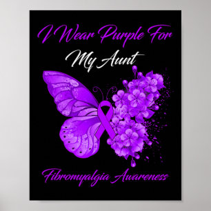 Poster Je Porte Du Violet Pour Ma Tante Fibromyalgie Sens