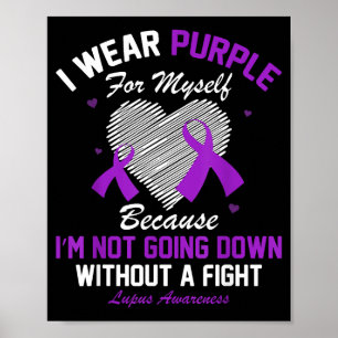 Poster Je porte du violet pour moi-même Ruban violet sens