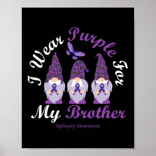 Poster Je Porte Du Violet Pour Mon Frère Epilepsie Sensib