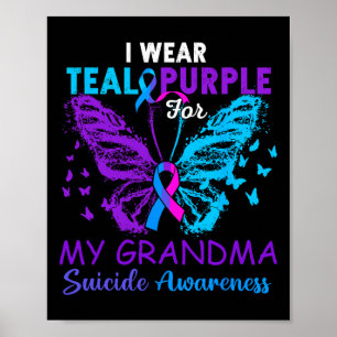 Poster Je Porte Le Purple Turquoise En Mémoire De Mon Sui