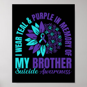 Poster Je Porte Le Purple Turquoise En Mémoire De Mon Sui