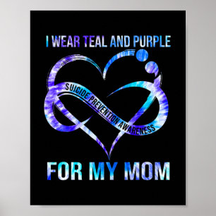 Poster Je Porte Le Purple Turquoise Pour Maman Prévention