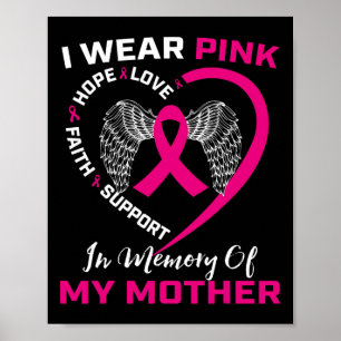 Poster Je Porte Le Rose En Mémoire De Ma Mère Mère Basse