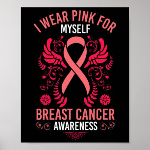 Poster Je Porte Le Rose Pour Moi Cancer Du Sein Survivant