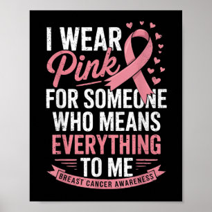 Poster Je Porte Le Ruban De Sensibilisation Au Cancer Du