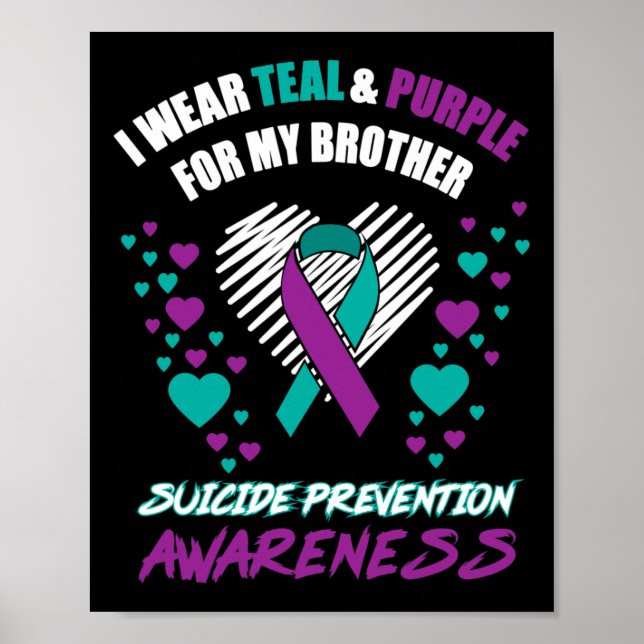 Poster Je Porte Le Tealand Purple Pour Mon Frère Suicide  (Devant)