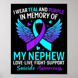 Poster Je Porte Le Turquoise Et Le Violet Pour Mon Suicid