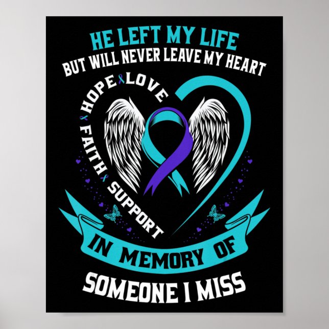 Poster Je porte le Turquoise et le violet pour quelqu'un  (Devant)