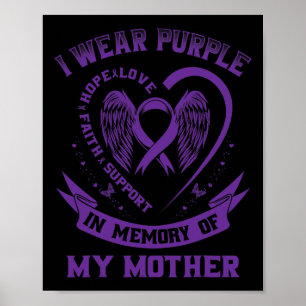 Poster Je Porte Le Violet En Mémoire De Ma Mère Maman Épi