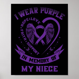 Poster Je Porte Le Violet En Mémoire De Ma Nièce Épilepsi