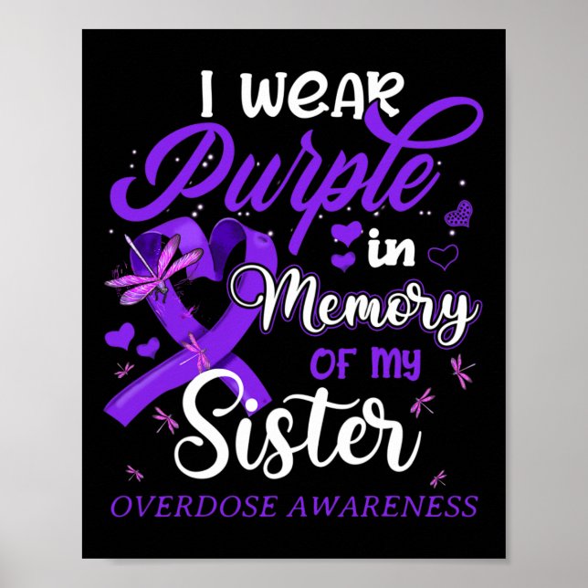 Poster Je Porte Le Violet En Mémoire De Ma Soeur, Surdose (Devant)