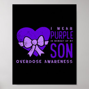 Poster Je Porte Le Violet En Mémoire De Mon Fils - Surdos