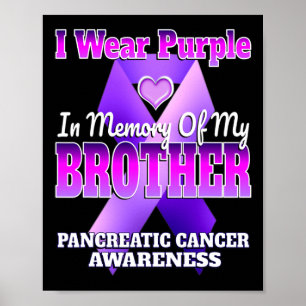Poster Je Porte Le Violet En Mémoire De Mon Frère Pancréa