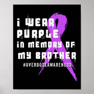 Poster Je Porte Le Violet En Mémoire De Mon Frère - Surdo