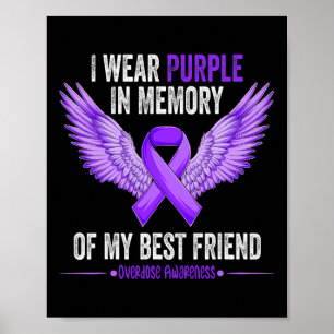 Poster Je Porte Le Violet En Mémoire De Mon Meilleur Ami 