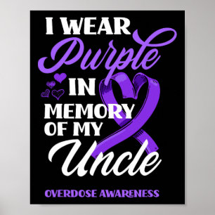Poster Je Porte Le Violet En Mémoire De Mon Oncle Surdose