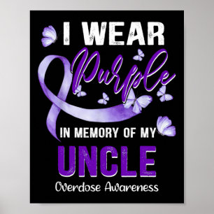 Poster Je Porte Le Violet En Mémoire De Mon Oncle Surdose