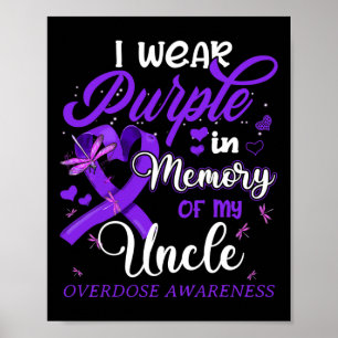 Poster Je Porte Le Violet En Mémoire Pour L'Overdose De M