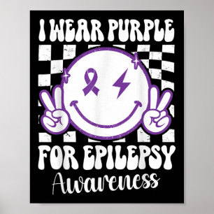 Poster Je Porte Le Violet Pour La Sensibilisation À L'Épi