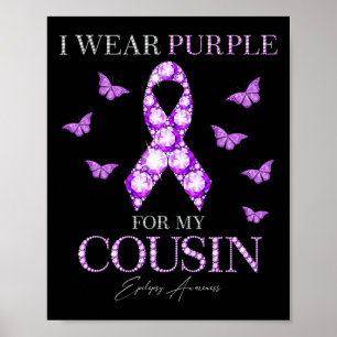 Poster Je Porte Le Violet Pour Ma Conscience De L'Épileps