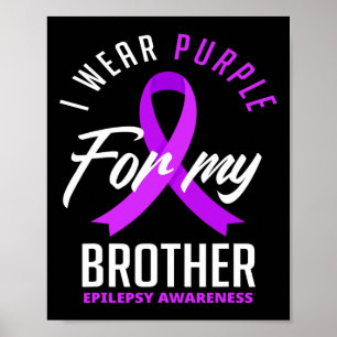 Poster Je Porte Le Violet Pour Ma Conscience De L'Épileps