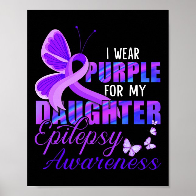 Poster Je porte le violet pour ma fille - Sensibilisation (Devant)