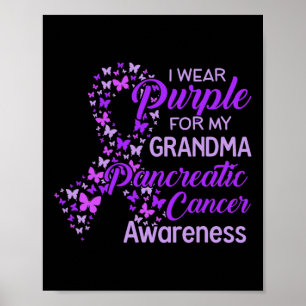 Poster Je porte le violet pour mon cancer de la mère