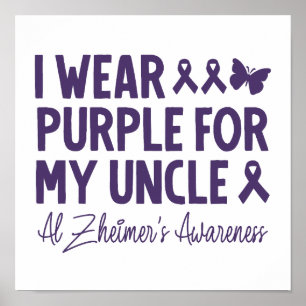 Poster Je porte le violet pour mon oncle La sensibilisati