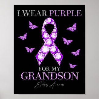 Poster Je Porte Le Violet Pour Mon Petit-Fils, Sensibilis