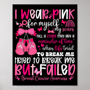 Poster Je Porte Nk Pour Moi Mon S Mais Échec Cancer Du Se