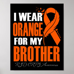 Poster Je Porte Orange Pour Mon Frère Rsd Crps Sensibilis